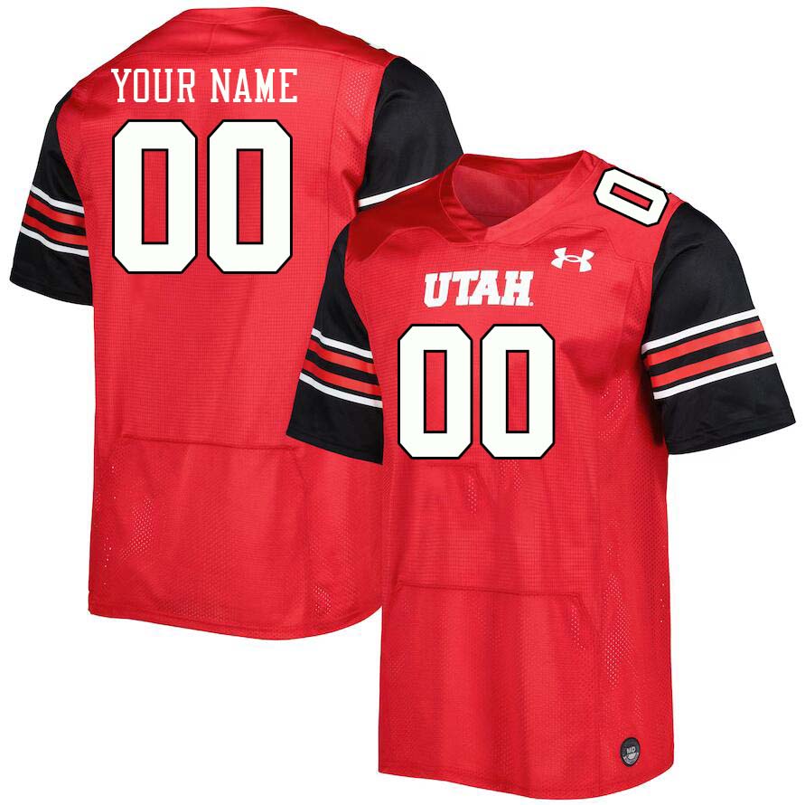 Custom Utah Utes Name And Number College Football Jersey Stitched-Red - Click Image to Close